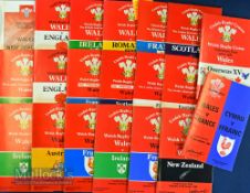 Wales Home Rugby Programmes 1980-89 (20): Many of the Cardiff clashes of the 80s, inc Overseas