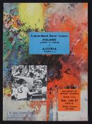 1962 American Soccer League Gornik Zabrze v Wiener SC (Austria) 21 July at Detroit. Good.
