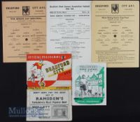 West Riding Senior Cup match programmes to include 1953 Final Bradford City v Bradford PA, 1959/60