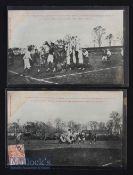 Rare 1909 French Rugby Picture Postcards (2): Two postcards, unused though one bearing stamp,