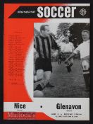 1960 American Soccer League Glenavon (N Ireland) v Nice 16 June at New Jersey.Good.