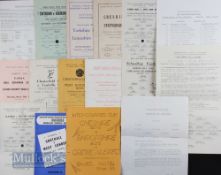 Selection of schools programmes 1949 Yorkshire v Lancashire, Cheshire v Staffs, 1952 Ilford v West