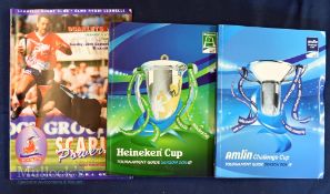 Rugby Media Guides etc (3): European Tourneys, Heineken Cup and Amlin Cup Media Guides 2011-2102;