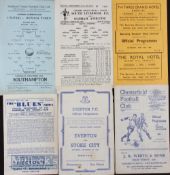 Selection of war time 1944/45 match programmes to include Chesterfield v Halifax Town, 1945/46