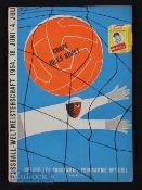 1954 World Cup Hungary v Brazil at Berne 27 June slight crease, team changes. (Infamous match titled