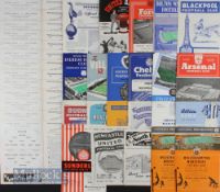 1957/58 Wolverhampton Wanderers Championship season home league match programmes (21) c/w full