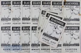 1948/49 Selection of Blackpool home league match programmes to include Manchester Utd, Liverpool,