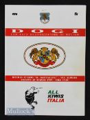 Very Rare I Dogi v All Blacks 1989 Rugby Programme: Tricky to obtain issue from Rovigo on NZ’s