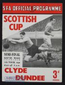 1948/49 Scottish Cup semi-final Clyde v Dundee at Easter Road. Good