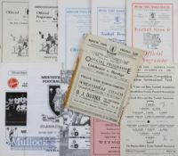 Selection of football programmes 1947/48 Merthyr Tydfil v Colchester Utd (poor) 1949/50 at Merthyr