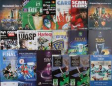 Heineken European Rugby Finals etc Programmes (18): Cup Finals 1998, 2011, 2014, 2015; Semi Finals