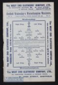1904/1905 Sheffield Wednesday v Wolverhampton Wanderers at Owlerton, Sheffield 10 September 1904,