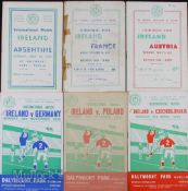 Selection of Republic of Ireland match programmes to include 1951 Argentina 1952 France (poor)