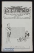 1913/14 London League Clapton Orient v Croydon Common match programme 7 March 1914. Good.