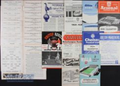 1956/1957 Selection of Wolves home league match programmes to include Sheffield Wednesday,