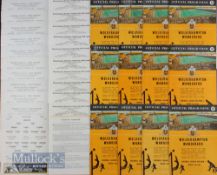 1961/62 Collection of Wolverhampton Wanderers home league match programmes, also includes WBA.