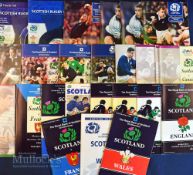 Scotland Home Rugby Programmes 1990s (27): Packed bundle inc a host of Five Nations & other