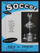 1961 American Soccer League Final Everton v Dukla Prague 6 August at New York (2nd match). Good.
