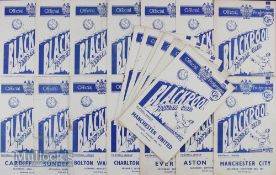 1954/55 Selection of Blackpool home league match programmes to include Sheffield Utd, Burnley,