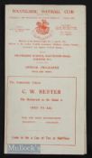 1938/39 Polytechnic v Windsor & Eton reserves match programme Spartan League 12 November, gate