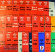 Wales Home Rugby Programmes 1970-79 (22): Almost all the homes from the Golden Seventies. The SA