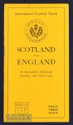 1929 Scarce Scotland v England Rugby Programme: Lovely condition, barely a spine split, very