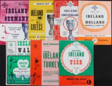 Selection of Northern Ireland international match programmes 1960 West Germany 1961 Greece (WC) 1964