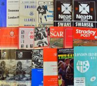 Club Rugby Programmes 1970s-80s (37): Good variety English & Welsh homes, local derbies, away