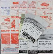 Selection of Poole Town home match programmes 1952/53 Minehead 1953/54 Portland 1954/55 Swindon Town