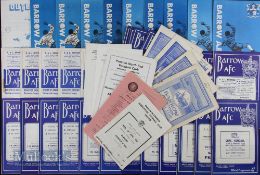 Selection of Barrow home match programmes to include 1951/52 Gateshead 1952/53 Gateshead 1953/54