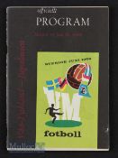 1958 World Cup West Germany v Yugoslavia at Malmo. Fair-good.