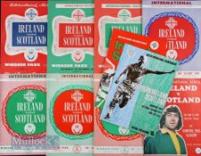 Selection of Northern Ireland v Scotland international match programmes 1955, 1957, 1959, 1961,