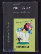 1958 World Cup England v Soviet Union 8 June. Good.