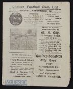 1931/32 Chester v Ashton National Cheshire County League 21 November 1931, 4 pager (opens up into