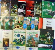 Ireland Home Rugby Programmes inc O’Reilly autograph (17): Ireland v Wales 1988 signed to front