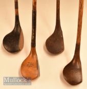 4x Assorted woods to include Anderson and Blyth small head brassie, J Carstairs of Leven light