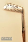 Interesting Thornton & Co Ltd Edinburgh stainless negative loft blade putter with thick top edge
