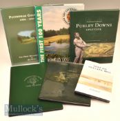 Various Golf Club Histories including Golf on Gullane Hill (signed), A History of St George’s Hill