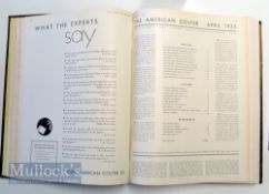 1933 The American Golfer Magazine – complete bound volume from January to December 1933 – editor