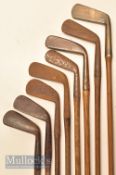 5x various irons and 3x blade putters (8) – from cleeks to general irons makers incl Winton