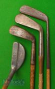 Good various irons and putters including Oke Pat 7” long slim hosel putter; New Mills Ray Model;