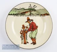 Royal Doulton Golfers series ware plate – decorated with Crombie style golf figures and saying ‘