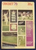 1973 Cricket Autographs within Magazine featuring D Amiss, J Birkenshaw, J Edrich, K Fletcher, J