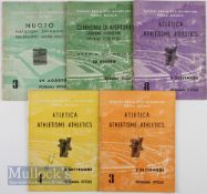 1960 Rome Olympics Programmes (5) incl opening ceremony, Swimming 29th August and 3 Athletics 2nd,