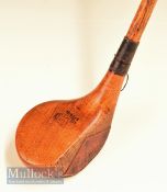 Indistinct makers “---itage Sheffield” oval stamped shallow face golden persimmon brassie with