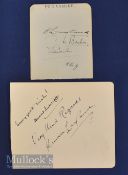 Herbert Sutcliffe and Maurice Leyland Cricket Autographs both signed to album page, together with