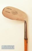 Fine and as new Lockwood Brown Mammoth niblick – head measures 4.5”x 3.5” - stamped Niblick to the