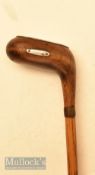 Unnamed cute domed wooden driver head styled golf walking stick with full aluminium sole plate small