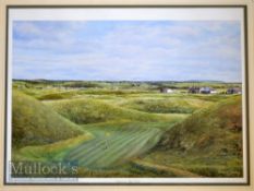 Richard Chorley signed colour golf print - “Lahinch Golf Course – The Dell Green” – from the