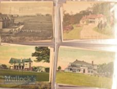 Large quantity of early Golf Postcards including a wide variety of topographical postcards featuring